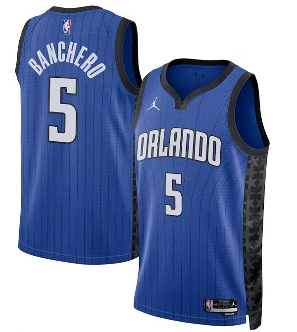Men's Orlando Magic #5 Paolo Banchero Blue Stitched Basketball Jersey Men's Orlando Magic #5 Paolo Banchero Blue Stitched Basketball Jersey